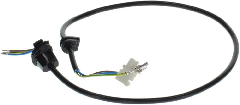 Pumpenkabel von Bosch mit zwei Kabelanschlüssen. Ein Ende bietet einen Stecker, das andere eine Verbindung zu einer weißen Anschlussbuchse. Kabel in schwarzer Isolierung.